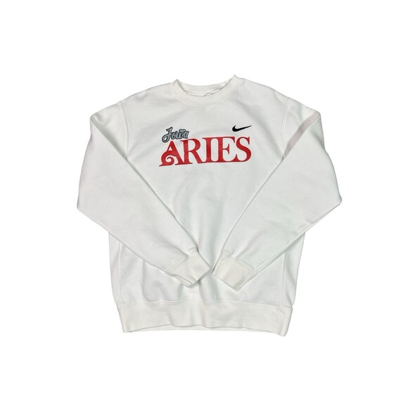 Nike Iowa ARIES Sweatshirt Men's Size M White Embroidered Swoosh Warm Comfy - Picture 2 of 7